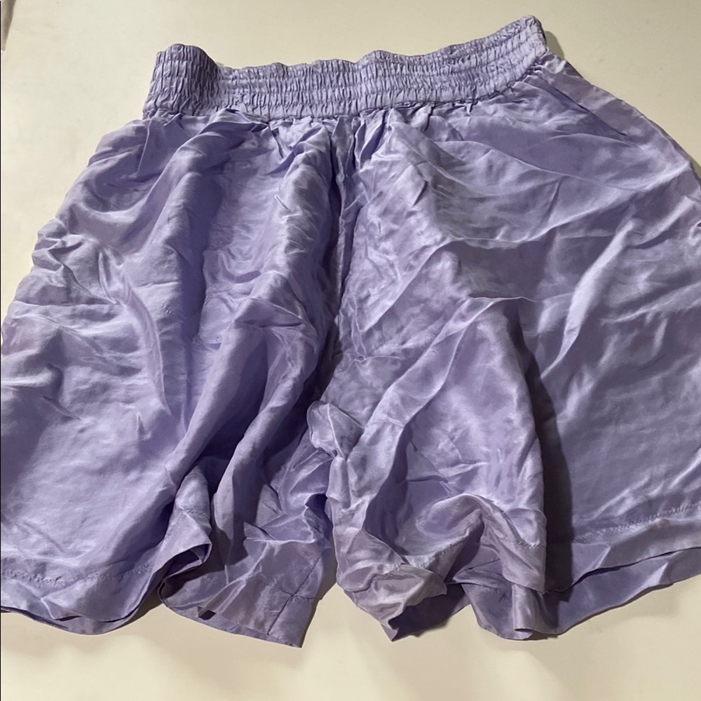 Vintage Maxima Lavender 100% Silk Women's Shorts